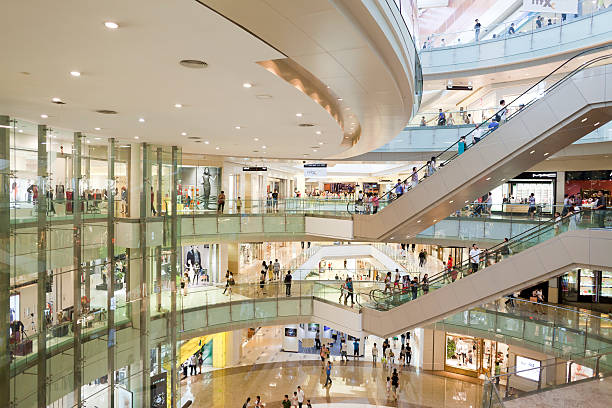 Shopping Mall Shenzhen, China - August 14, 2011: The MixC, a large shopping mall in Shenzhen, Guangdong province, China the mall stock pictures, royalty-free photos & images