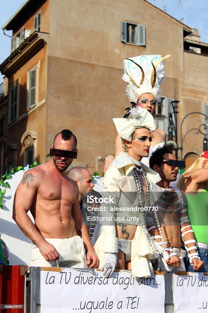 Roma Eur Manifestazione di orgoglio 2011 - Foto stock royalty-free di A petto nudo