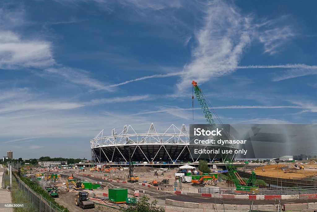 London Olympischen Spiele 2012 Bauarbeiten Stadium - Lizenzfrei Baustelle Stock-Foto