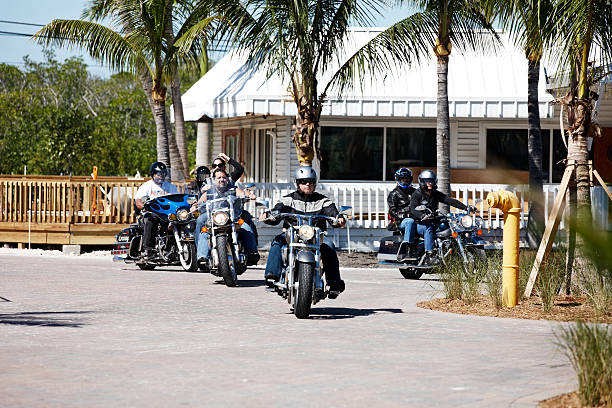 Motorcyclists in Florida stock photo
