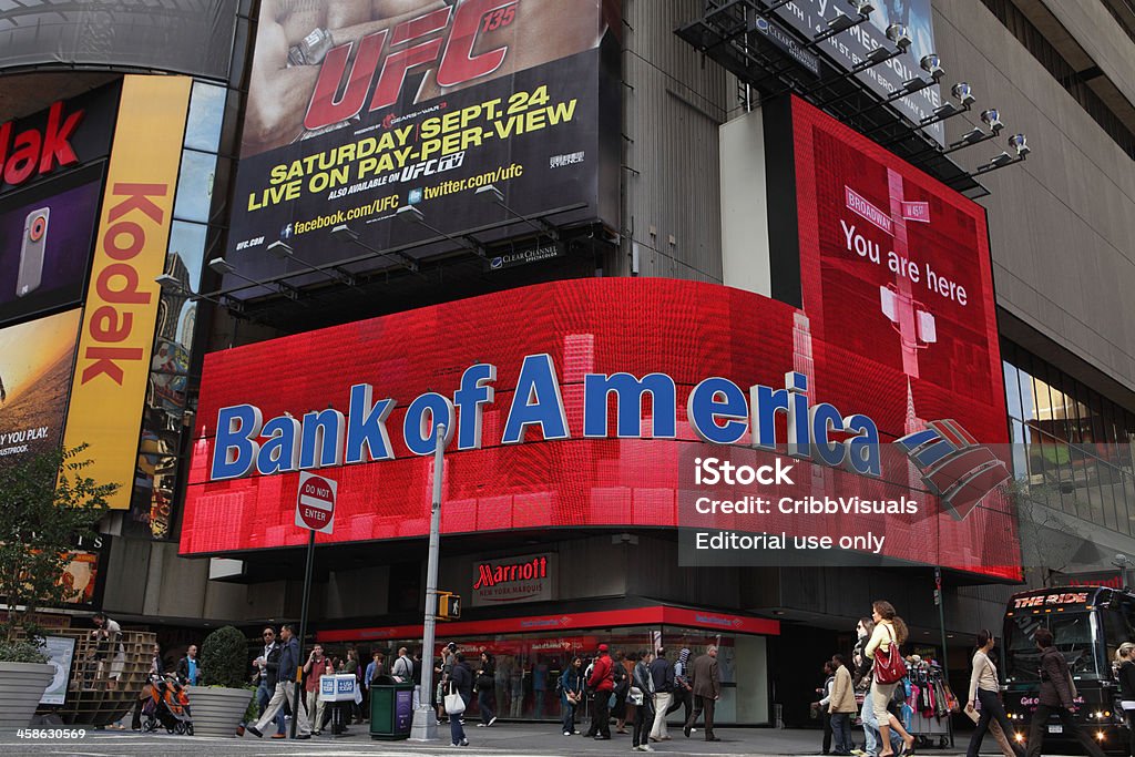 Bank of America Times Square wyświetlania wideo - Zbiór zdjęć royalty-free (Bank of America)