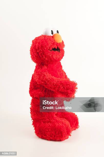 Elmo Pluszowa Zabawka Profilu - zdjęcia stockowe i więcej obrazów Zabawka - Zabawka, Białe tło, Sesame Street