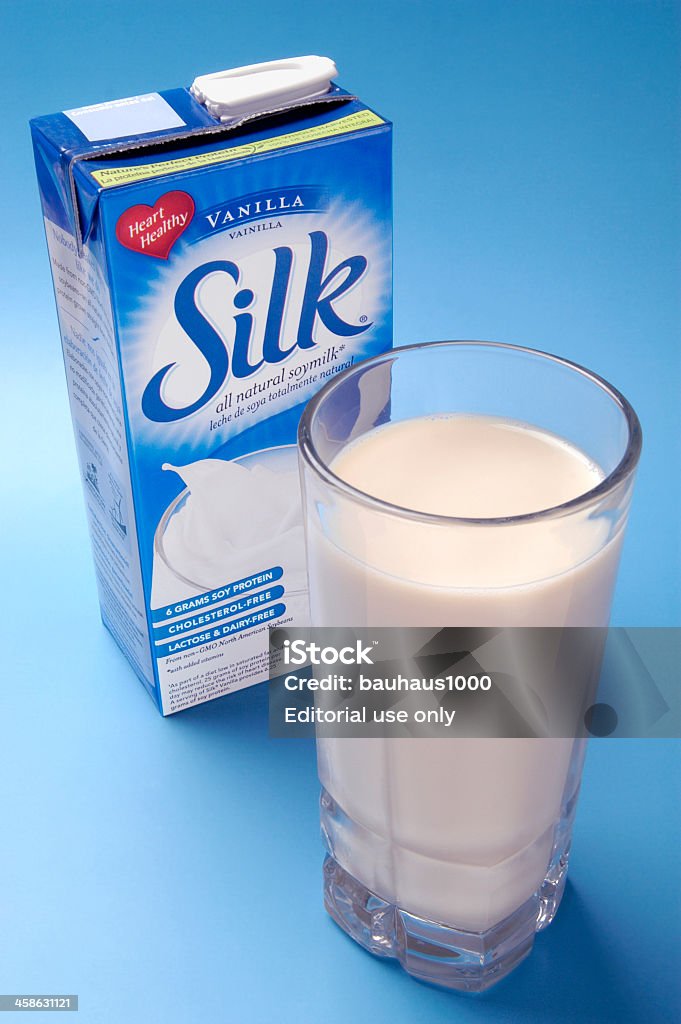 Seda Soymilk Aroma de baunilha - Royalty-free Leite Foto de stock