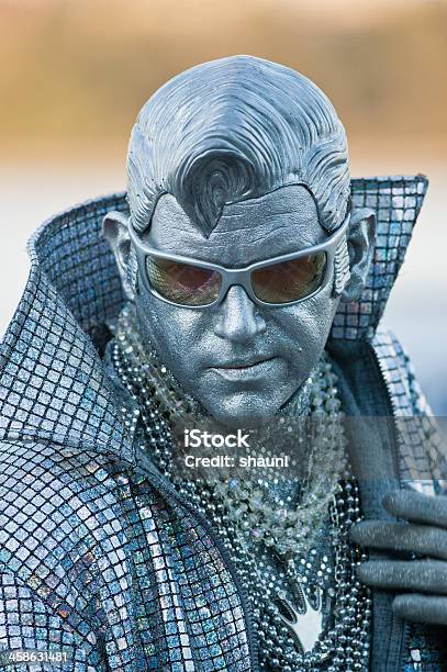 Techno Elvis Busker Stock Photo - Download Image Now - Arts Culture and Entertainment, Editorial, Elvis Impersonator