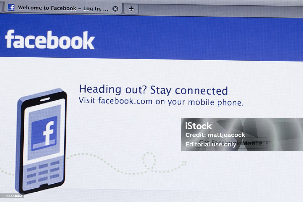 Sito web di Facebook social media - Foto stock royalty-free di Social network