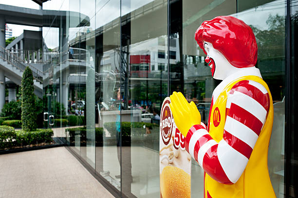 Shanghai, China - August 9, 2025 : McCafé and McDonald's restaurant in Shanghai, China.