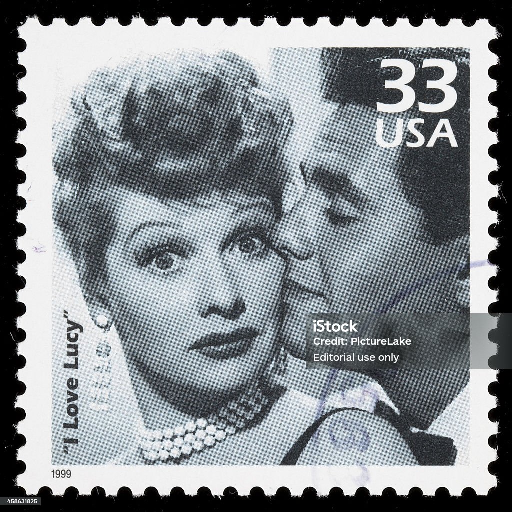 米国 I Love Lucy 郵便切手 - ルシル ボールのロイヤリティフリーストックフォト