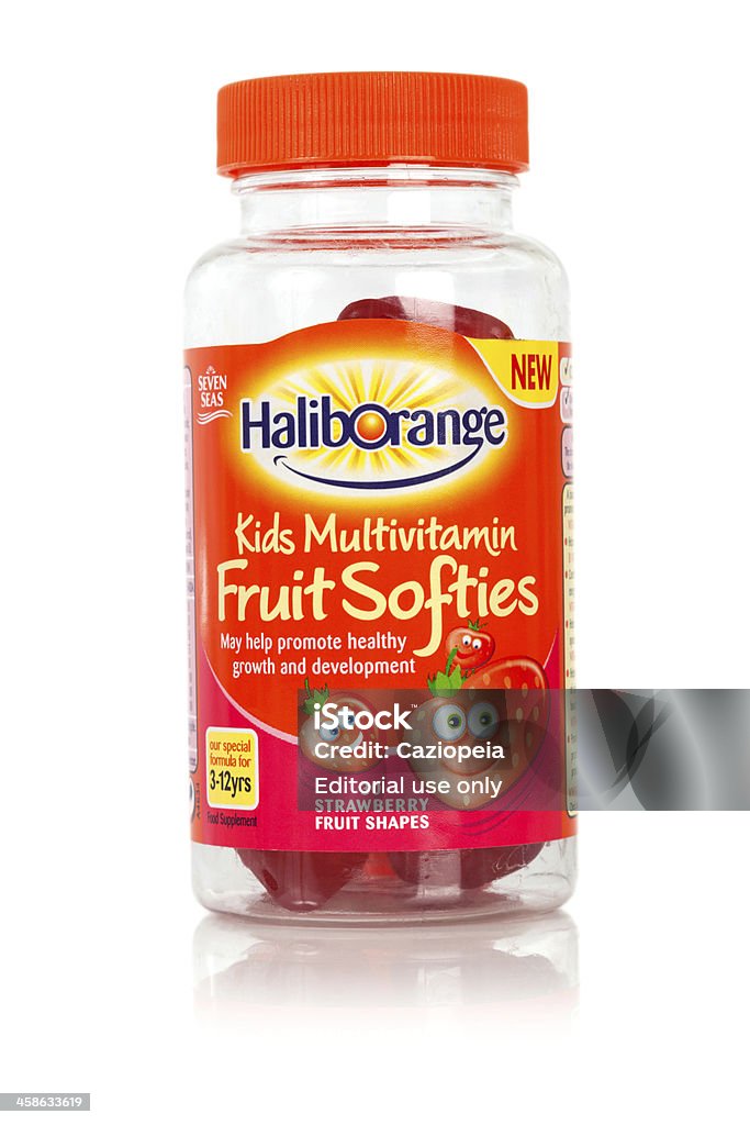 Niños Haliborange multivitaminas frutas Softies masticable vitaminas - Foto de stock de Recortable libre de derechos