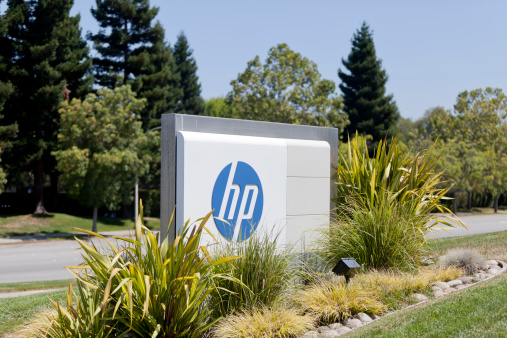 Palo Alto, California, USA - August 30, 2011: Headquarters of Hewlett-Packard, located at 3100 Page Mill Rd. HP as it's also known was founded in 1947 by Bill Hewlett and Dave Packard and currently make a wide array of electronics products.