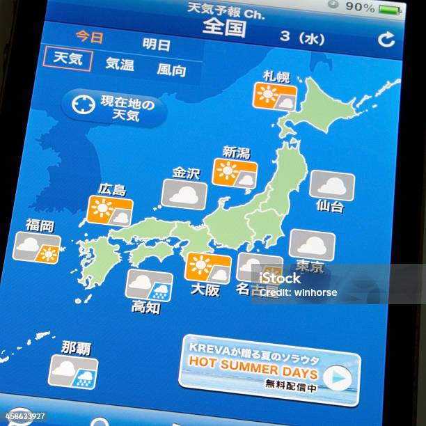 Tempo No Japão - Fotografias de stock e mais imagens de Aplicação móvel - Aplicação móvel, Apple Computers, Conceito