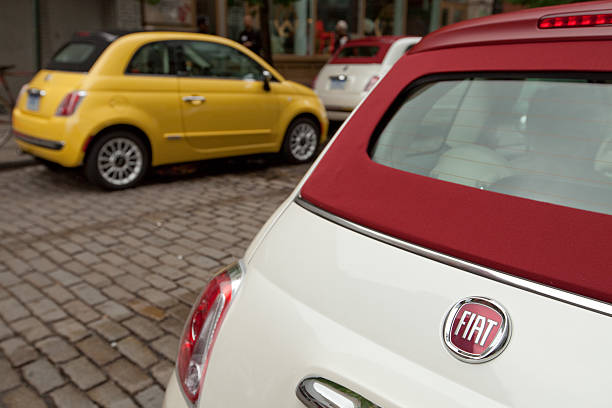 Fiat 500C Convertible stock photo