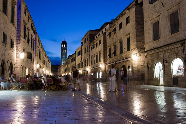 stradun en dubrovnik, croacia - editorial eastern europe europe reflection fotografías e imágenes de stock