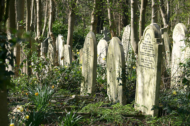 highgate in london, england - highgate cemetery stock-fotos und bilder