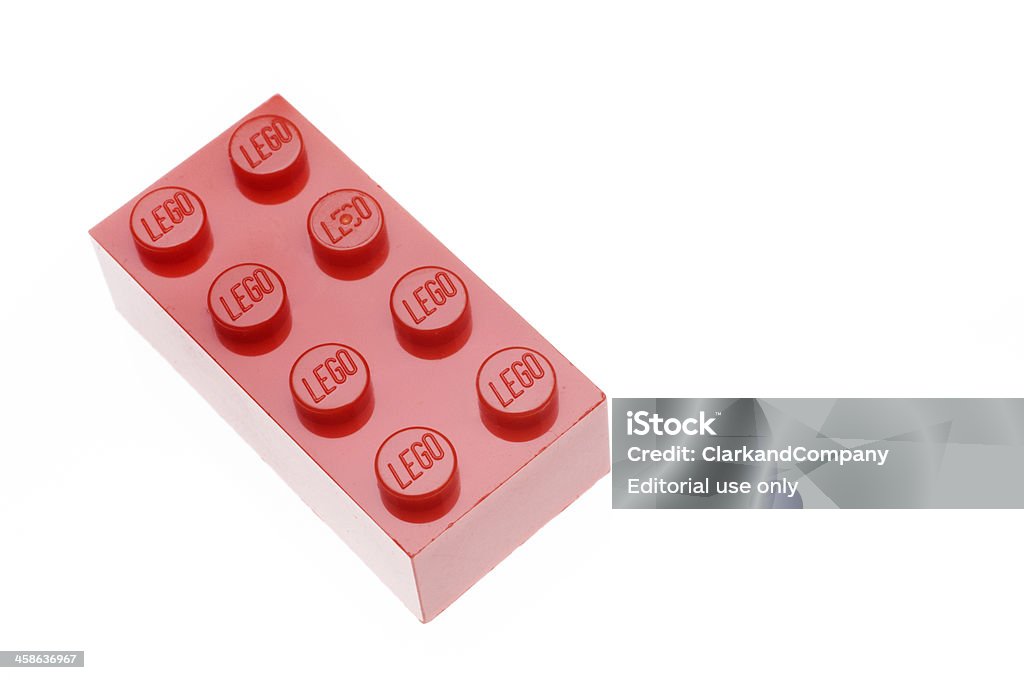 Lego brique rouge gros plan - Photo de Lego libre de droits