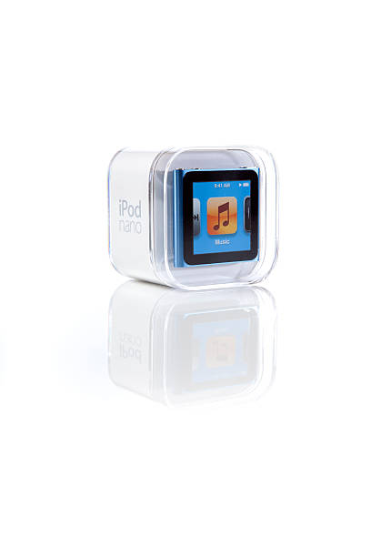 6th Generation Apple iPod Nano Portland, Oregon, USA - October 10, 2011: 6th Generation Apple iPod Nano displayed in its original packaging. Apple is known for having exceptional packaging design. ipod nano stock pictures, royalty-free photos & images