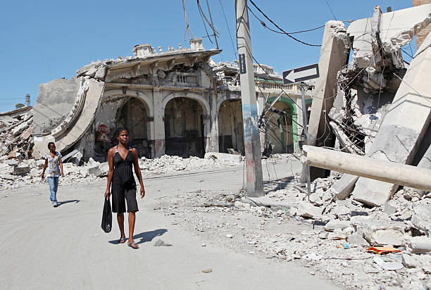 , la vita dopo il terremoto di Haiti - foto stock