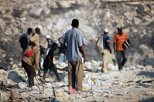 , la vita dopo il terremoto di Haiti - foto stock