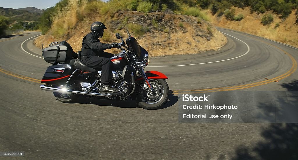 Harley rider rodadas uma vez - Foto de stock de Fazer royalty-free