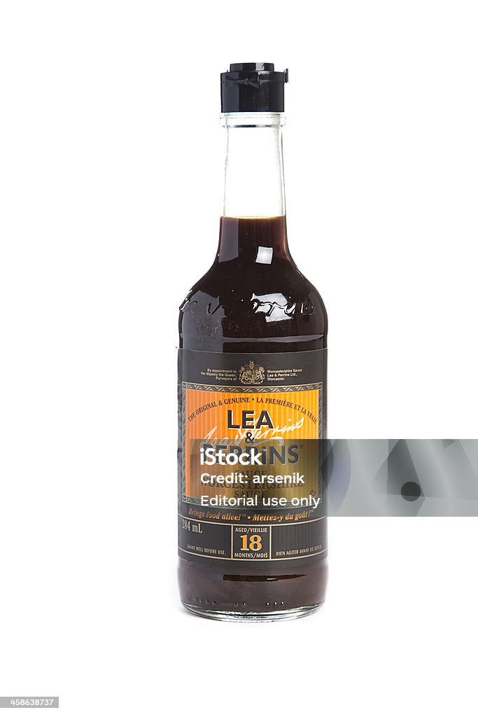 Lea & Perrins Worcestershire-Sauce - Lizenzfrei Einzelner Gegenstand Stock-Foto