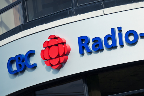 Halifax, Nova Scotia, Canada - July 9, 2011:  CBC Radio signage.  CBC Radio is the radio division of the Canadian Broadcasting Corporation. The division operates a number of radio networks serving different audiences and programming niches.