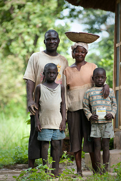 Nigerian family portrait stock photo