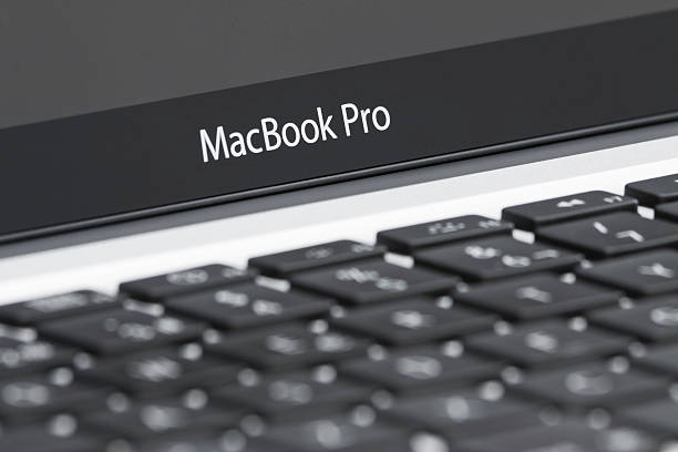 Apple MacBook Pro close up stock photo