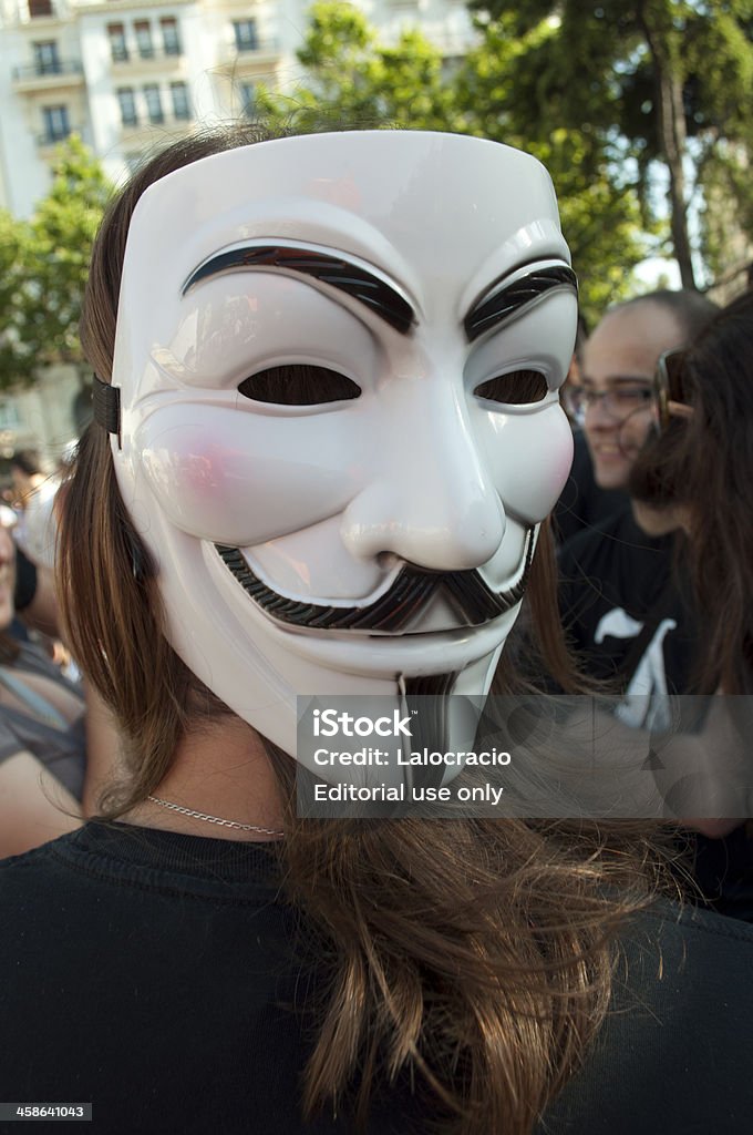 Anónimo protester - Foto de stock de .org libre de derechos