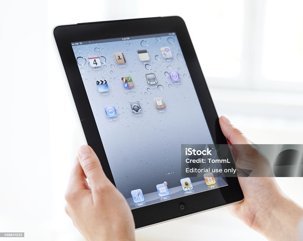Ecrã inicial do iPad da Apple - Royalty-free Tablet digital Foto de stock
