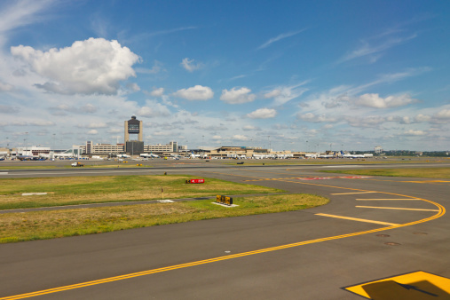 Melbourne, Australia - Jan 31st, 2020: QANTAS aircraft being reloaded for flight, at Tullamarine Airport. QANTAS is Australia’s largest airline and was founded in 1920, as Queensland and Northern Territory Aerial Services.