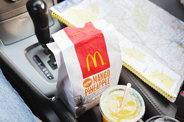 McDonalds Drive Through and KFC Drive Through together in Australia, Casino in New South Wales on 6 August 2018. Illustrative editorial.