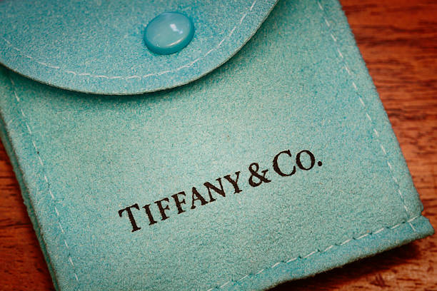 Tiffany & Co. Suede Pouch stock photo