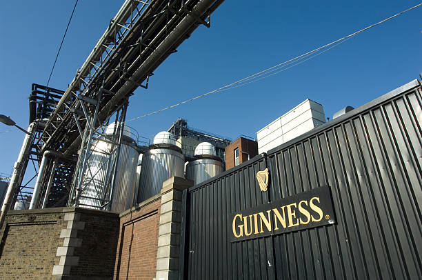 entrada de la fábrica de cerveza guinness en dublín, irlanda - guinness fotografías e imágenes de stock