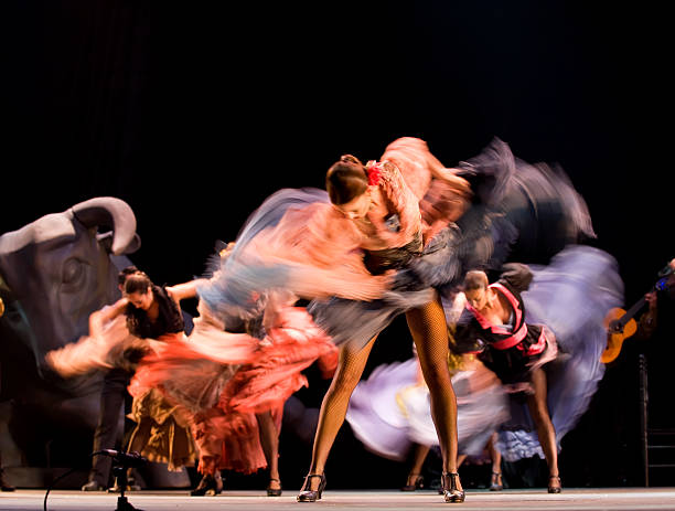 espanhol dança flamenca - jazz ballet imagens e fotografias de stock