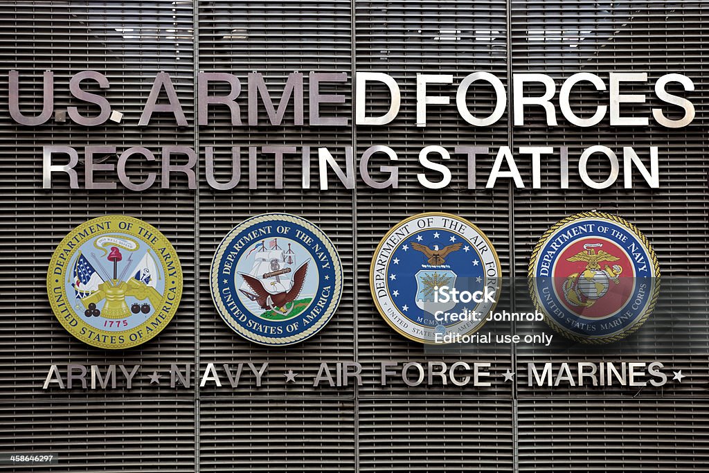 Recrutamento entre forças armadas dos EUA - Foto de stock de Exército royalty-free