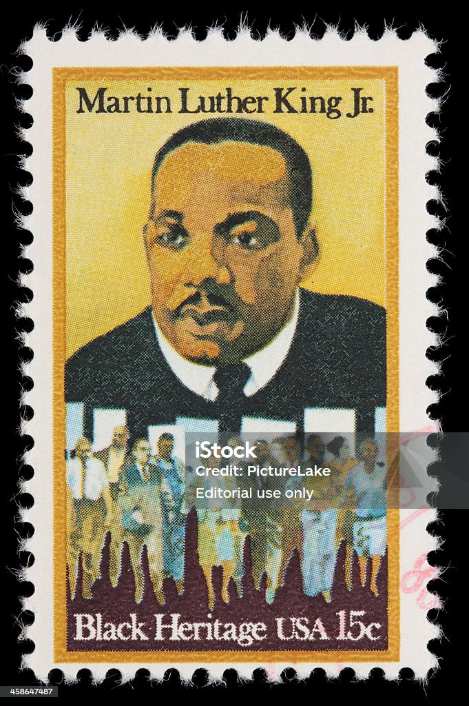 EUA Martin Luther King Jr Selo Postal - Foto de stock de Martin Luther King Jr. royalty-free