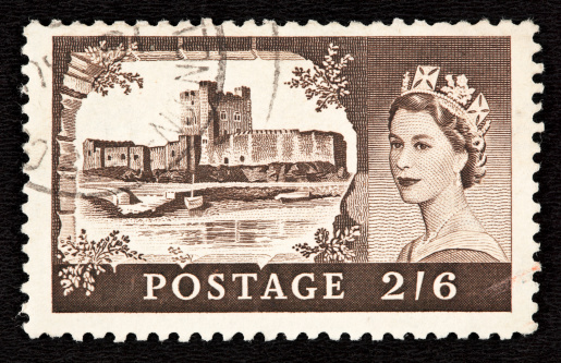 Belgrade,Serbia-October 23, 2010: England postange stamp with Queen Elizabete II