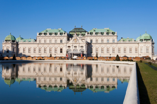 Facade of the Schonbrunn imperial palace, one of the major tourist attractions in Vienna, Austria. August 9, 2022.