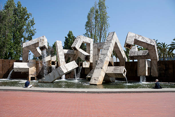 San Francisco, California, USA - June 9, 2006 Locally knows as the Vaillancourt Fountain, this fountain resides in the Justin Herman Plaza along the Embarcadero in San Francisco, CA