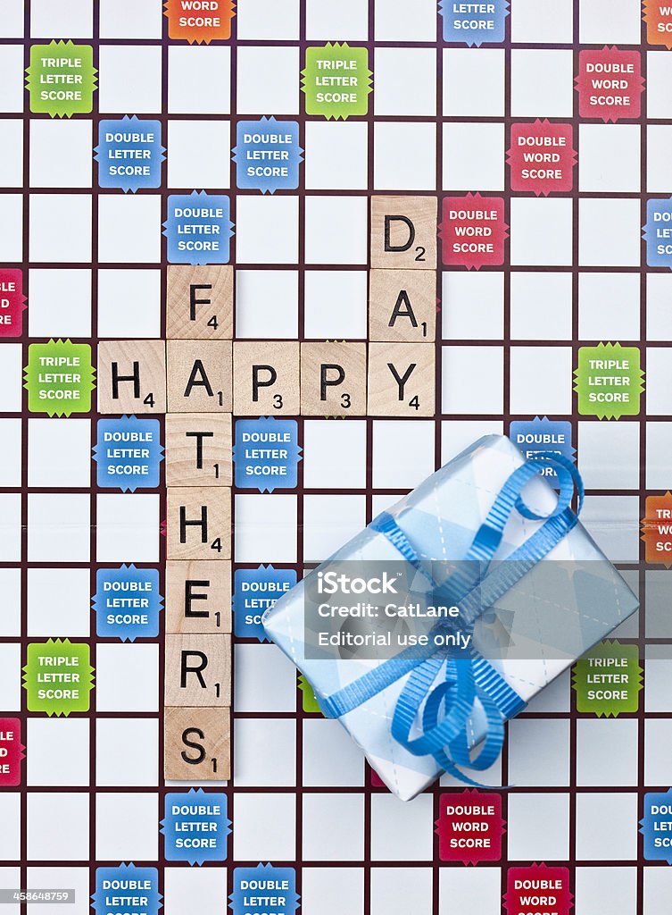 O Scrabble Dia do Pai mensagem - Royalty-free Palavras-cruzadas Foto de stock