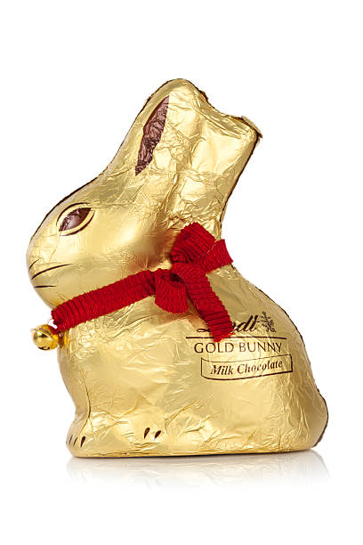 Milk Chocolate Lindt Gold Bunny stock photo