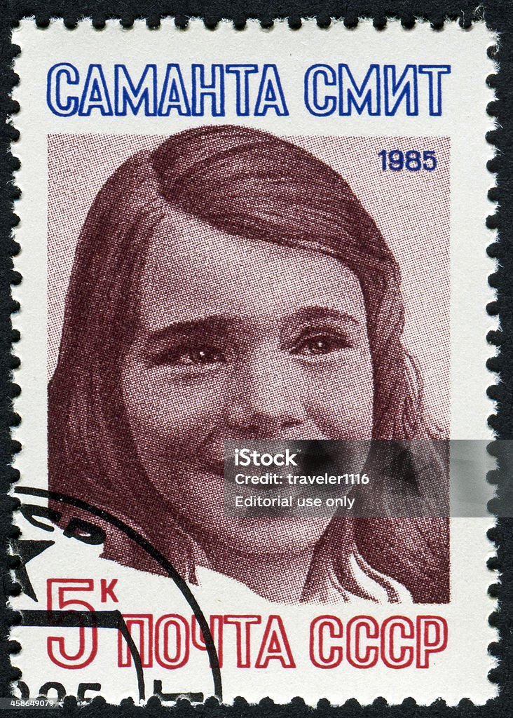 Sowietisches Stempel an Samantha Smith - Lizenzfrei Alt Stock-Foto