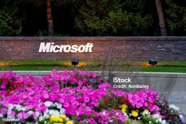 Microsoft Eingangshinweis Stockfoto und mehr Bilder von Aufnahme auf Augenhöhe - Aufnahme auf Augenhöhe, Baum, Bildschärfe