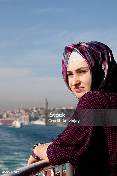 Young Woman On Ferry In Istanbul Stock Photo - Download Image Now - Adult, Bosphorus, Editorial