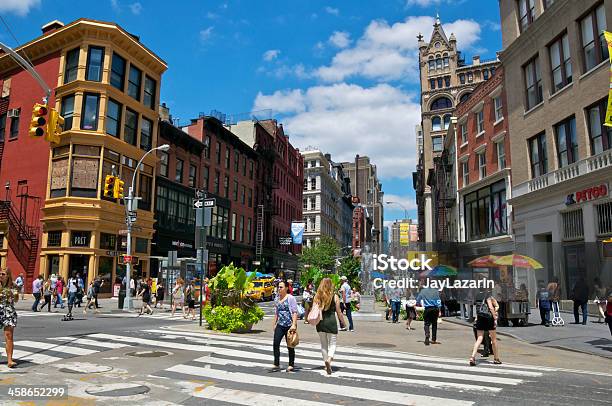 Nyc Kreuzungen 17th Street Broadway Fußgänger Überqueren Stockfoto und mehr Bilder von Aktivitäten und Sport