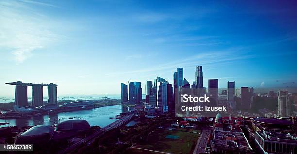 Singapore City Stock Photo - Download Image Now - Aerial View, Architecture, Built Structure