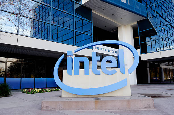 Intel headquarters in silicon valley stock photo