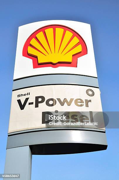 Shell Logo And Vpower Diesel Sign Prater Vienna Austria Stock Photo - Download Image Now