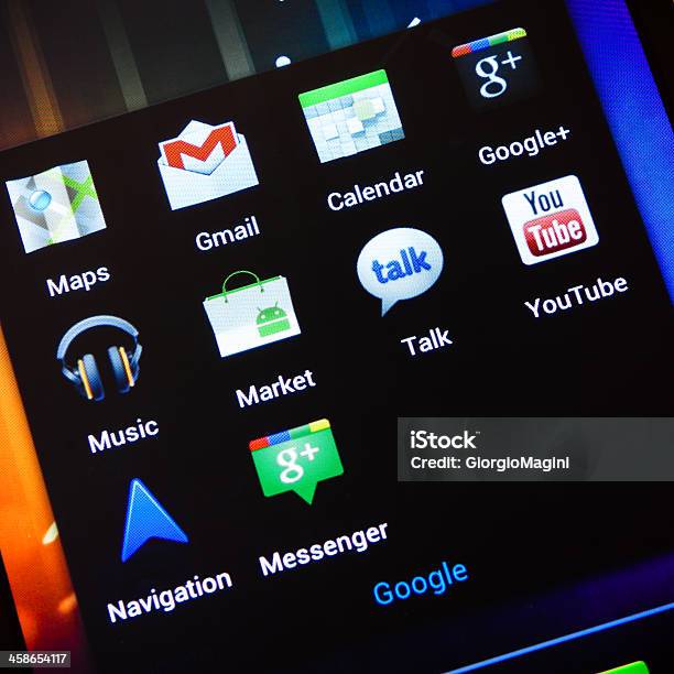 Google Apps Auf Samsung Galaxy Nexus Mit Android 4 Stockfoto und mehr Bilder von Android - Markenname - Android - Markenname, Berührungsbildschirm, Drahtlose Technologie