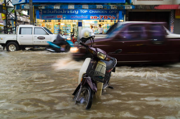 Flooding in Thailand stock photo