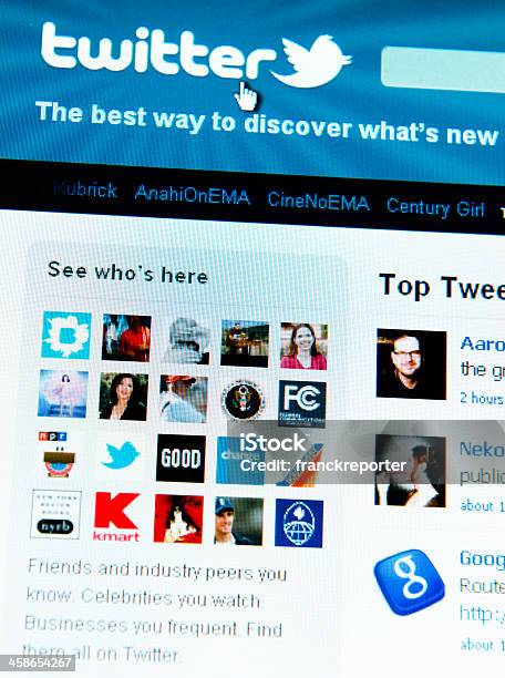 Twittercom Website Auf Laptopbildschirm Stockfoto und mehr Bilder von .com - .com, Auslage, Blau